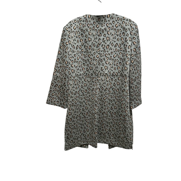 Nine West Animal Leopard Minimalist Print Jacket Coat, Career Blazer, NWT - Picture 4 of 8